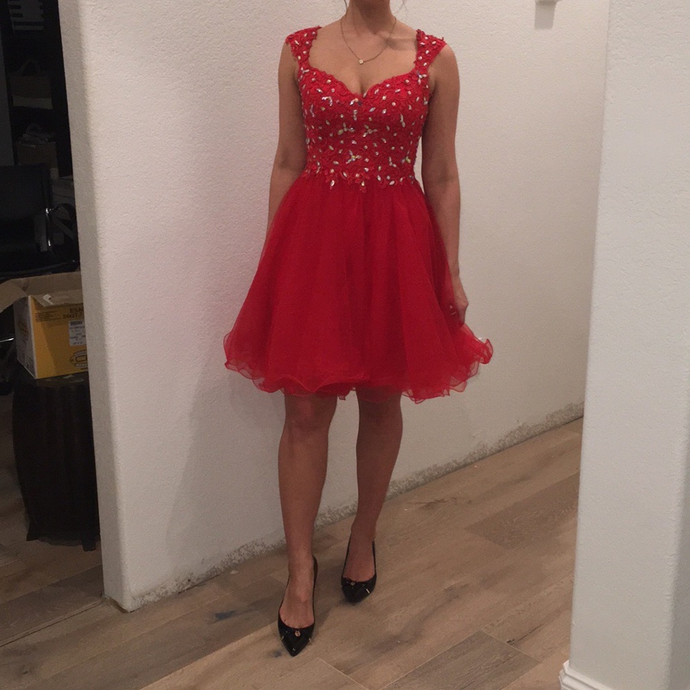 Red homecoming dress. In brand new condition.